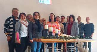 Der neue Kirchenvorstand am KV-Klausurtag in der Jakobuskirche in Tiefenbach-Ast